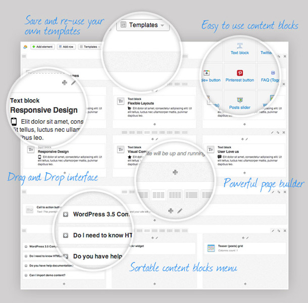 visual composer download page template